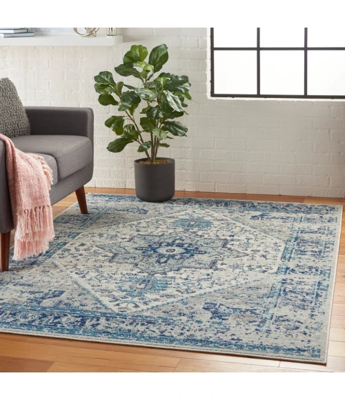 Nourison Tranquil Area Rug TRA06-Ivory/Light Blue