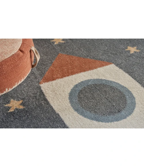 Nourison Astra Machine Washable Sky Blue ASW06 7 ft. 10 in. Round Rug