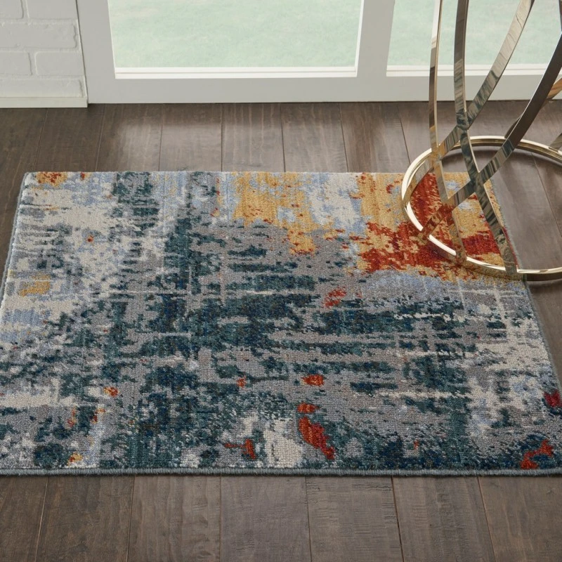 Nourison Artworks Area Rug ATW03-Slate/Brick