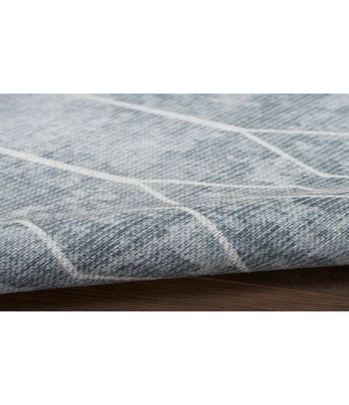 Nicole Curtis Machine Washable Series 1 Blue Grey SR107 2 ft. 2 in. X 8 ft. Rectangle Rug