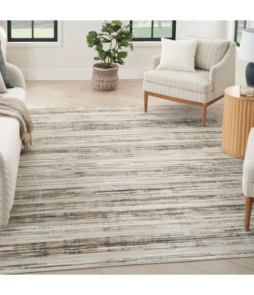 Nourison Serenity Home Ivory Beige SRH03 6 ft. X 9 ft. Rect. Rug