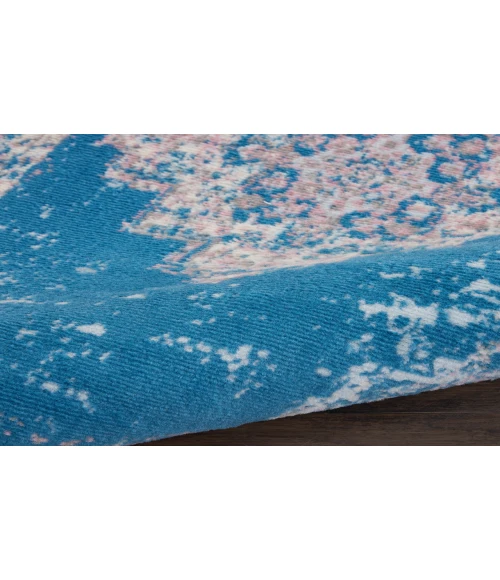 Nourison Grafix Blue GRF14 2 ft. X 6 ft. Rectangle Rug