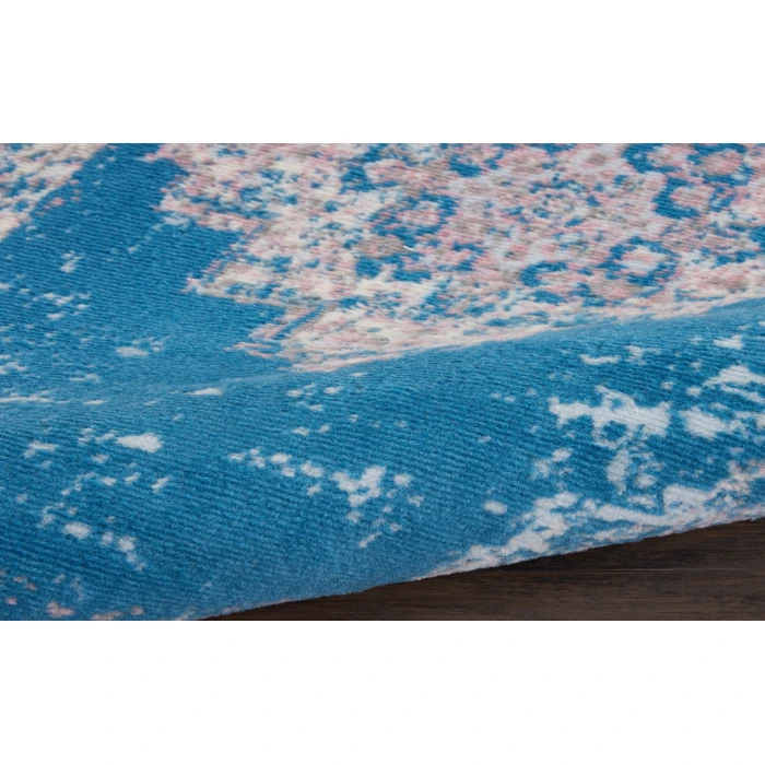 Nourison Grafix Blue GRF14 2 ft. X 6 ft. Rectangle Rug