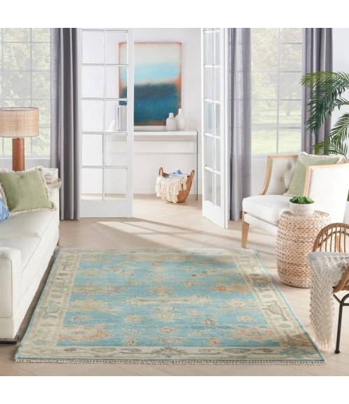 Nourison Odessa Blue Multicolor ODS03 6 ft. X 8 ft. Rect. Rug
