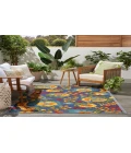Nourison Aloha Navy Multicolor ALH17 6 ft. X 9 ft. Rectangle Rug