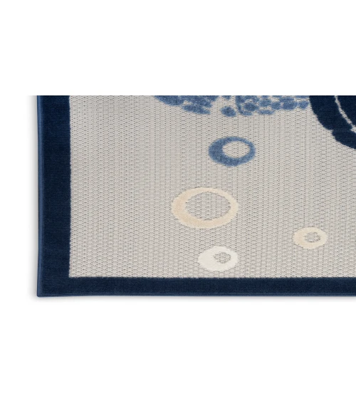Nourison Aloha Navy Blue ALH27 2 ft. 3 in. X 8 ft. Rectangle Rug