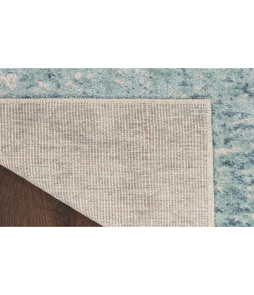 Nourison Astra Machine Washable Blue Ivory ASW07 3 ft. 3 in. X 5 ft. Rectangle Rug