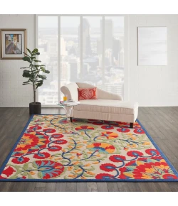 Nourison Home Aloha ALH20 Red Multicolor 7 ft. 10 in. X 10 ft. 6 in. Area Rug