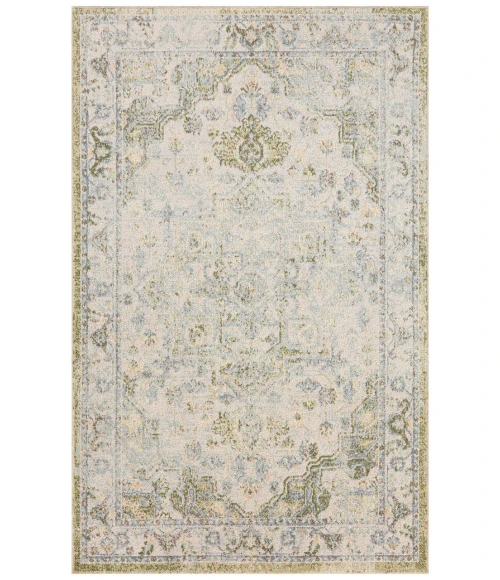 Nourison Astra Machine Washable Blue Green ASW12 2 ft. 2 in. X 4 ft. Rectangle Rug