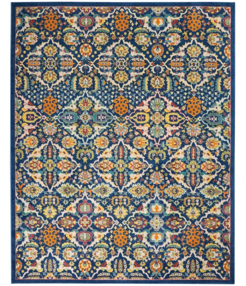 Nourison Allur Area Rug ALR03 Navy Multicolor