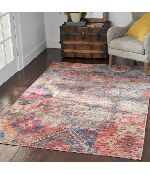 Nicole Curtis Machine Washable Series 1 Area Rug SR106 Multicolor 4' x 6'