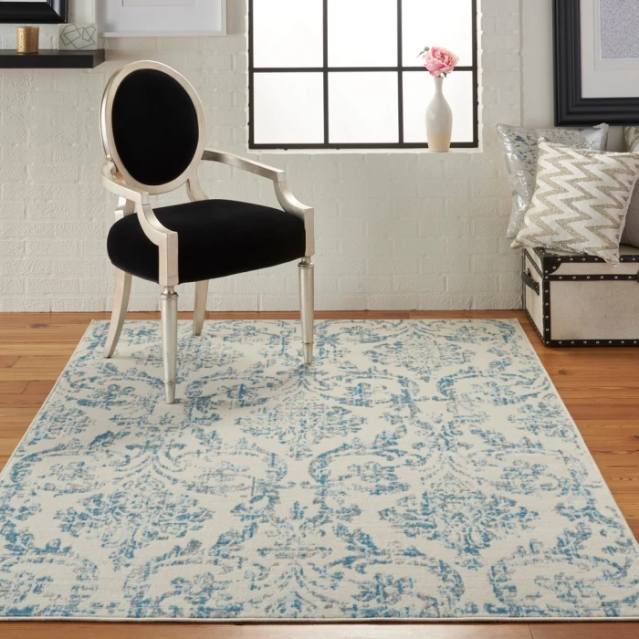 Nourison Jubilant Area Rug JUB09-Ivory/Blue