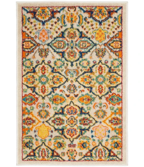 Nourison Allur Area Rug ALR03-Ivory Multicolor