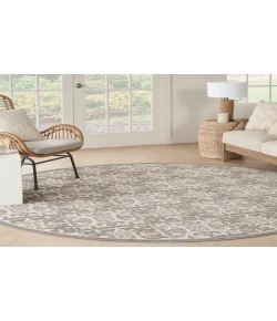 Nourison Home Aloha ALH34 Ivory Grey 7 ft. 10 in. Round Area Rug