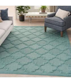 Nourison Home Easy Care NES01 Aqua Teal 8 ft. X 10 ft. Area Rug