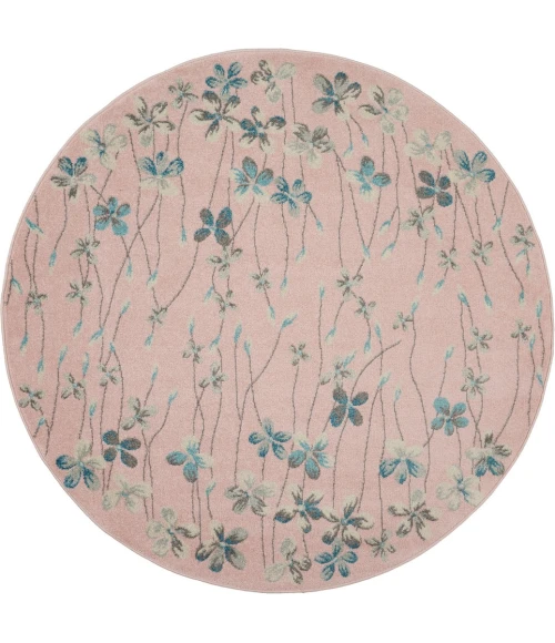 Nourison Tranquil Round Area Rug TRA04-Pink