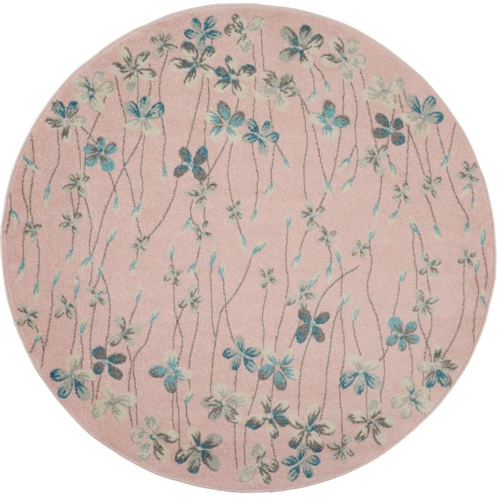 Nourison Tranquil Round Area Rug TRA04-Pink