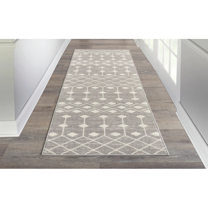 Nourison Grafix Grey GRF37 2 ft. X 6 ft. Rectangle Rug