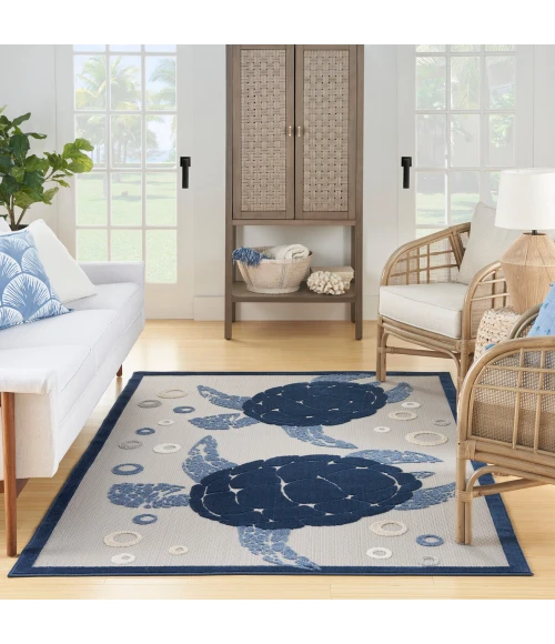 Nourison Aloha Area Rug ALH27 Navy Blue