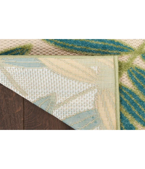 Nourison Aloha Green Multicolor ALH18 5 ft. 3 in. X 7 ft. 5 in. Rectangle Rug