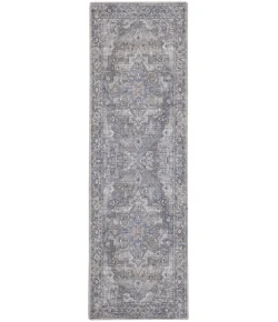 Nourison Home New Concept Washables SR101 Grey 2 ft. 2 in. X 10 ft. Area Rug