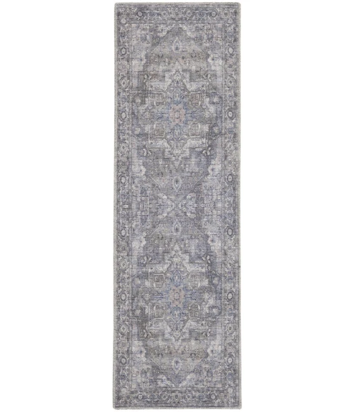 Nicole Curtis Machine Washable Series 1 Area Rug SR101 Grey