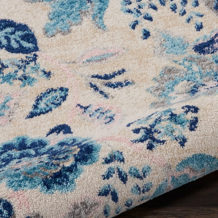 Nourison Tranquil Area Rug TRA02-Ivory/Light Blue