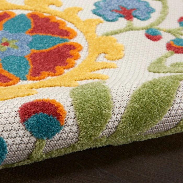 Nourison Aloha Area Rug ALH17-Ivory/Multi