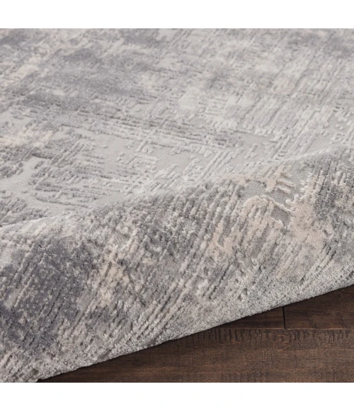 Nourison Rustic Textures Area Rug RUS01 Ivory/Silver 5'3" Round