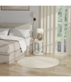 Nourison Home Serenity Home SRH05 Ivory Cream 4 ft. Round Area Rug