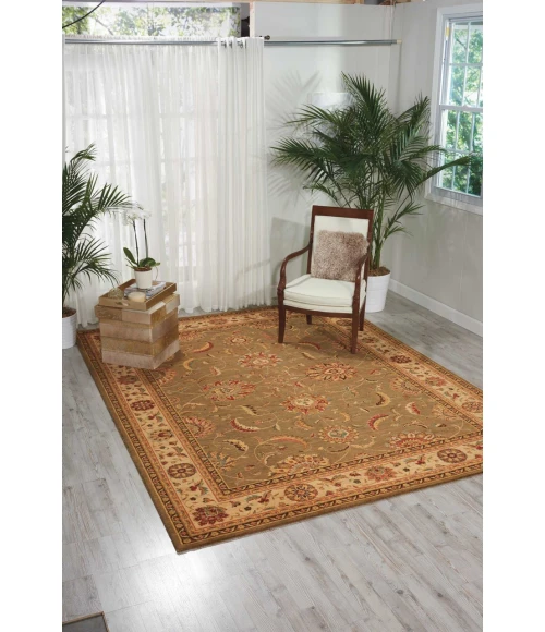 Nourison Living Treasures Round Area Rug LI04-Green