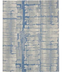 Nourison Home Symmetry SMM04 Blue/Grey 7 ft. 9 in. X 9 ft. 9 in. Area Rug