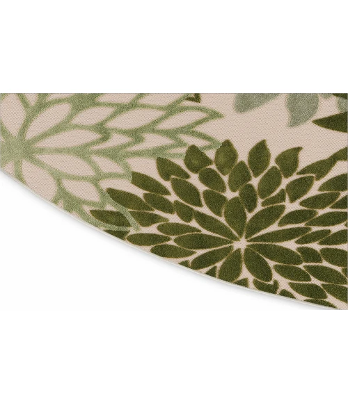 Nourison Aloha Ivory Green ALH05 7 ft. 10 in. Round Rug