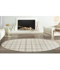 Nourison Grafix Ivory Beige GRF03 8 ft. Round Rug