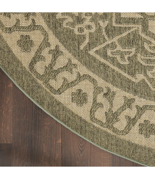 Nourison Tulum Olive TLM05 8 ft. X Round Rug