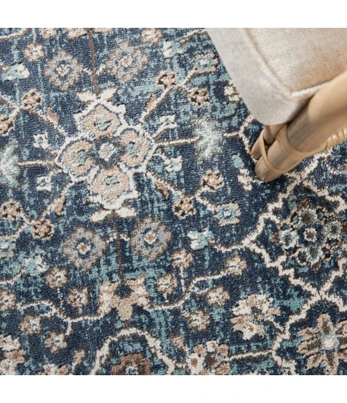 Kathy Ireland American Manor Area Rug AMR01 Blue/Ivory 3'11" x 5'11"