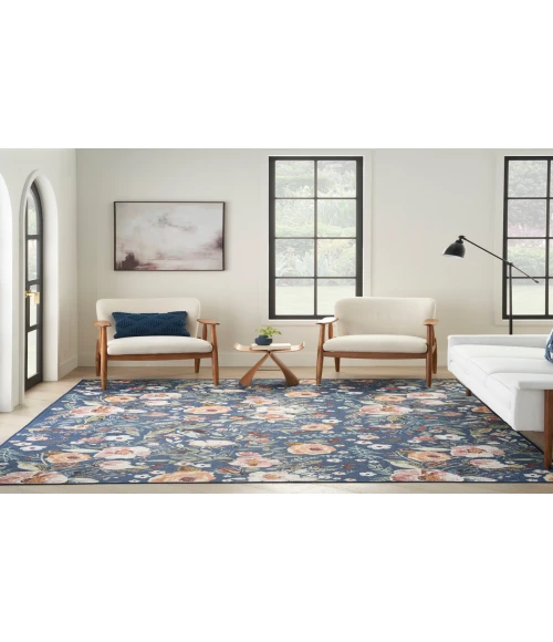 Nourison Nourison Washables Navy Multicolor NWB01 5 ft. 2 in. X 7 ft. Rectangle Rug