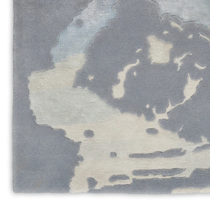 Nourison Prismatic Area Rug PRS19 Seafoam/Silver 5'6" x 7'5"