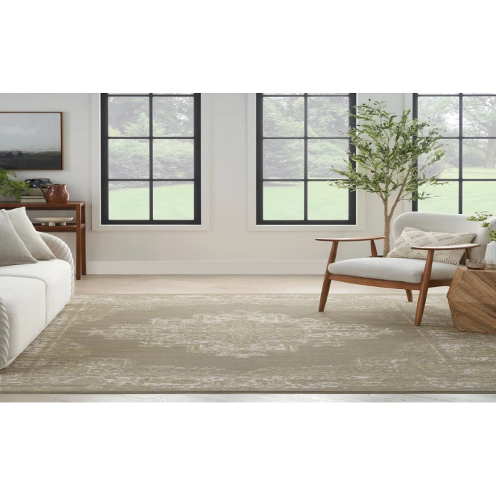 Nourison Grafix Olive GRF14 7 ft. 10 in. X 9 ft. 10 in. Rectangle Rug