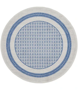 Nourison Home Whimsicle WHS13 Ivory Blue 8 ft. Round Area Rug