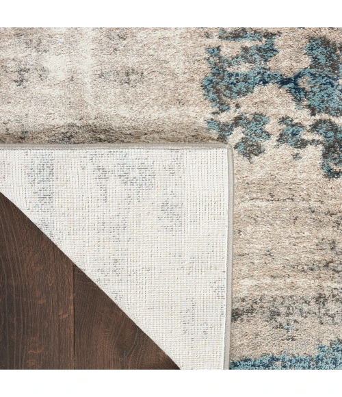 Kathy Ireland American Manor Area Rug AMR04 Ivory Blue