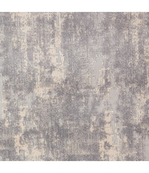 Nourison Rustic Textures Area Rug RUS01 Ivory/Silver 5'3" Round