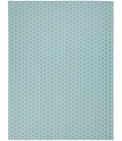 Nourison Home Twist Reversible TWS01 Aqua 9 ft. X 12 ft. Area Rug