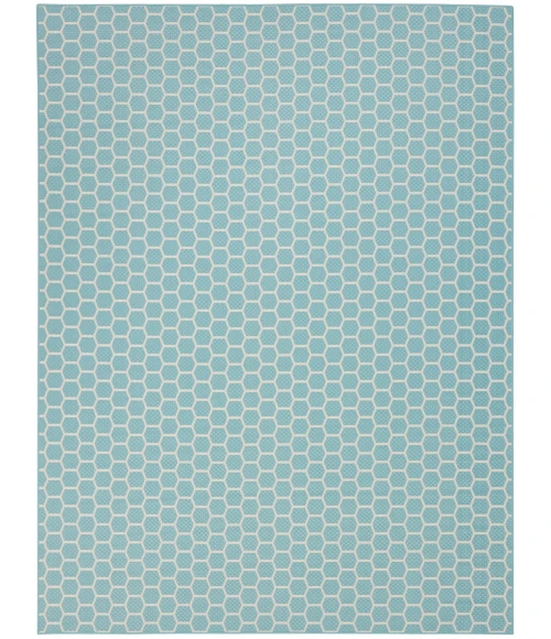 Nourison Twist Reversible Aqua TWS01 9 ft. X 12 ft. Rect. Rug