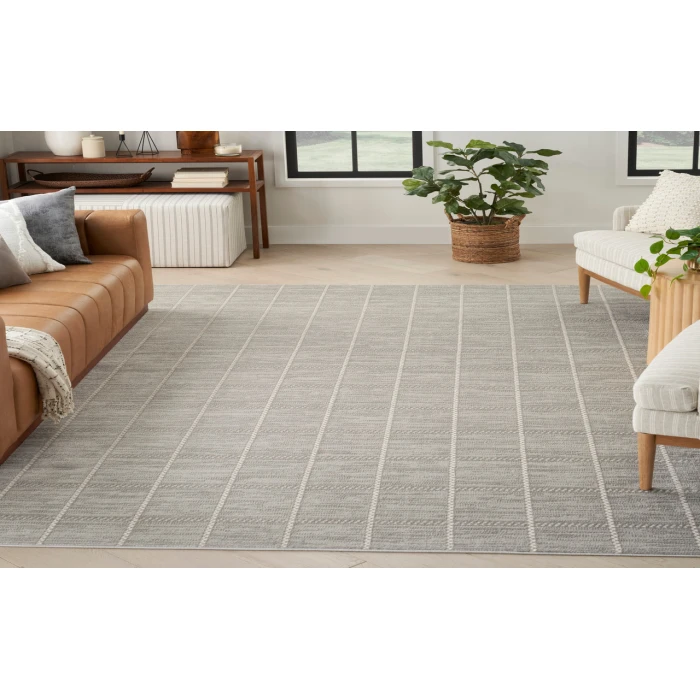Nourison Serenity Home Light Grey SRH05 9 ft. X 12 ft. Rectangle Rug