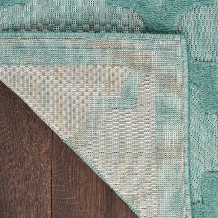 Nourison Easy Care Area Rug NES01 Aqua/Teal