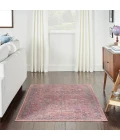 Nicole Curtis Machine Washable Series 1 Area Rug SR102 Red 4' x 6'