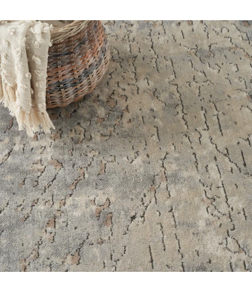 Nourison Quarry Beige Grey QUA03 8 ft. X Round Rug