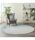 Nourison Passion Round Area Rug PSN10-Navy/Light Blue