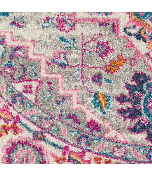 Nourison Passion Area Rug PSN20 Light Grey/Pink 8' x ROUND